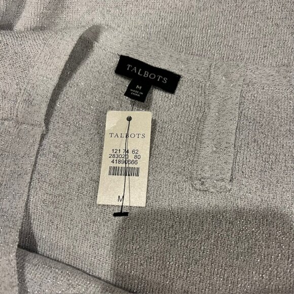 Talbots NWT Silver Sleeveless Blouse Size M - Picture 9 of 9